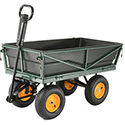 Hand Cart With Drop Sides And Plastic Tray